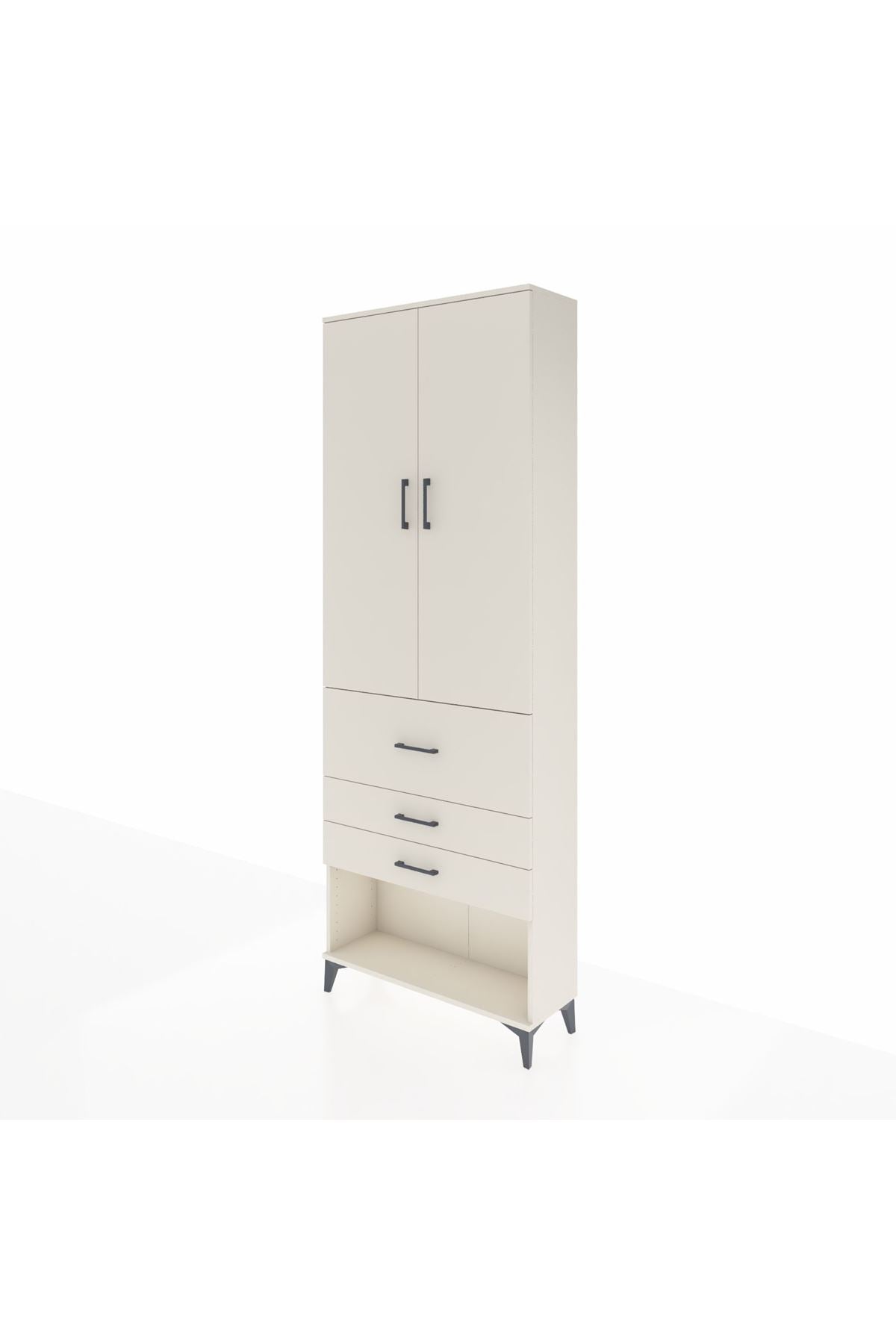 Arges Dolap 4 Raflı 3 Çekmeceli 2 Kapaklı 88x30x243 - S33M087V1A