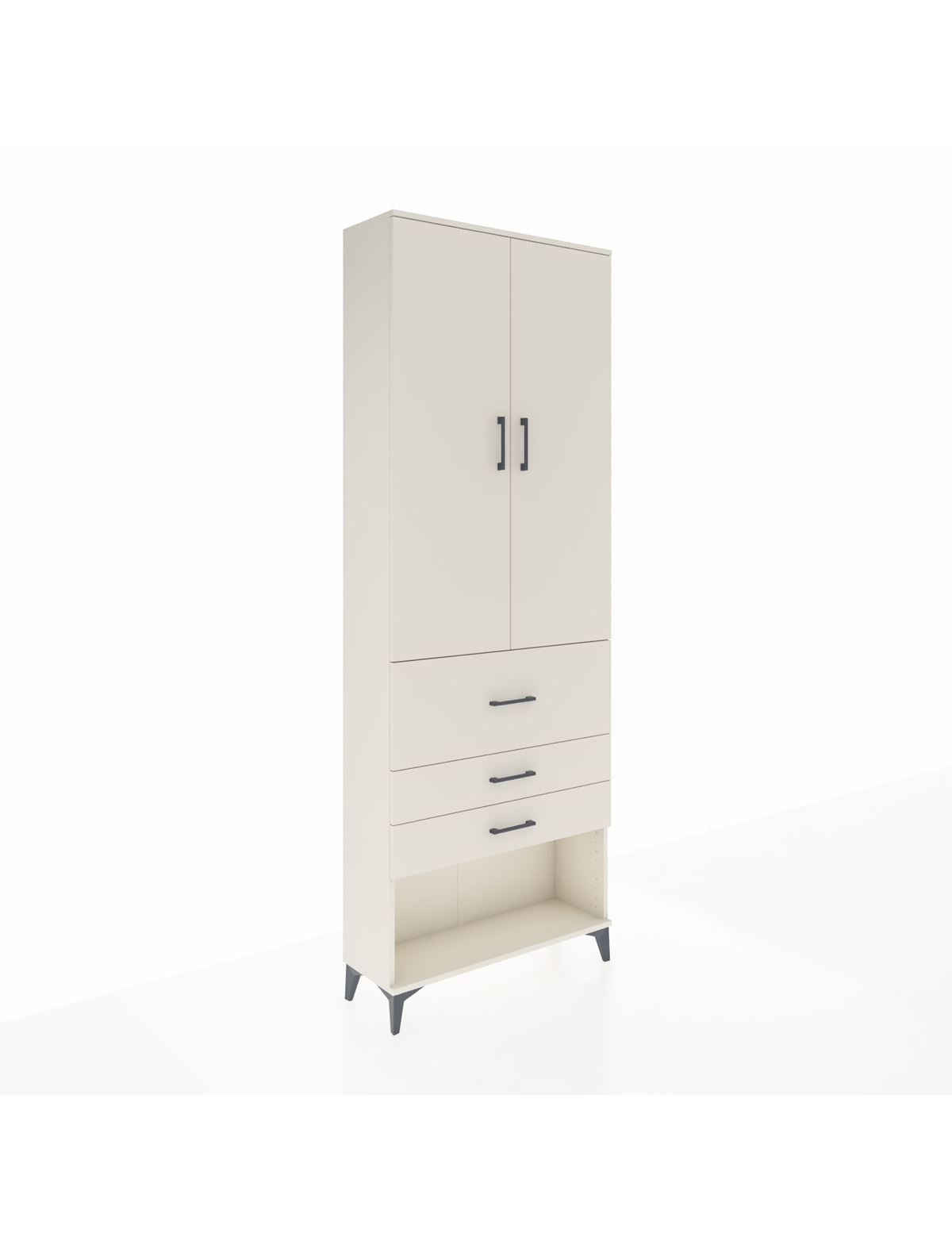 Arges Dolap 4 Raflı 3 Çekmeceli 2 Kapaklı 88x30x243 - S33M087V1A