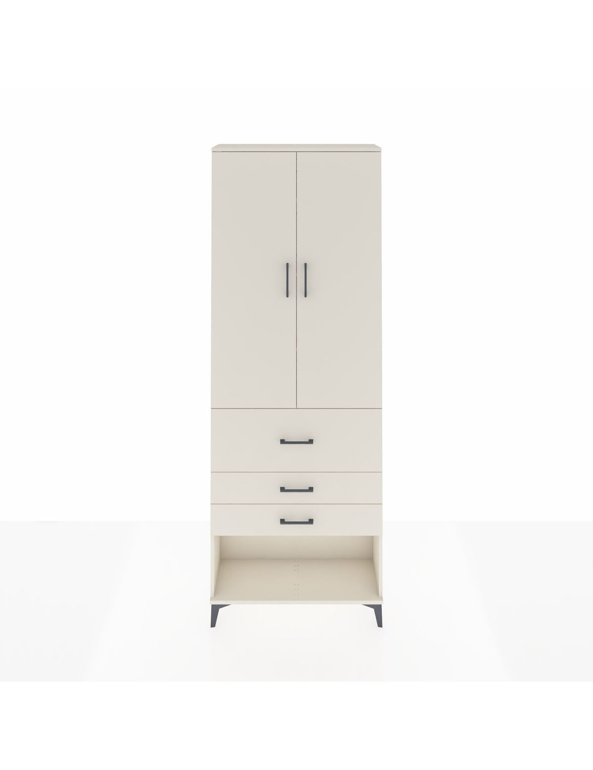Arges Dolap 4 Raflı 3 Çekmeceli 2 Kapaklı 88x30x243 - S33M087V1A