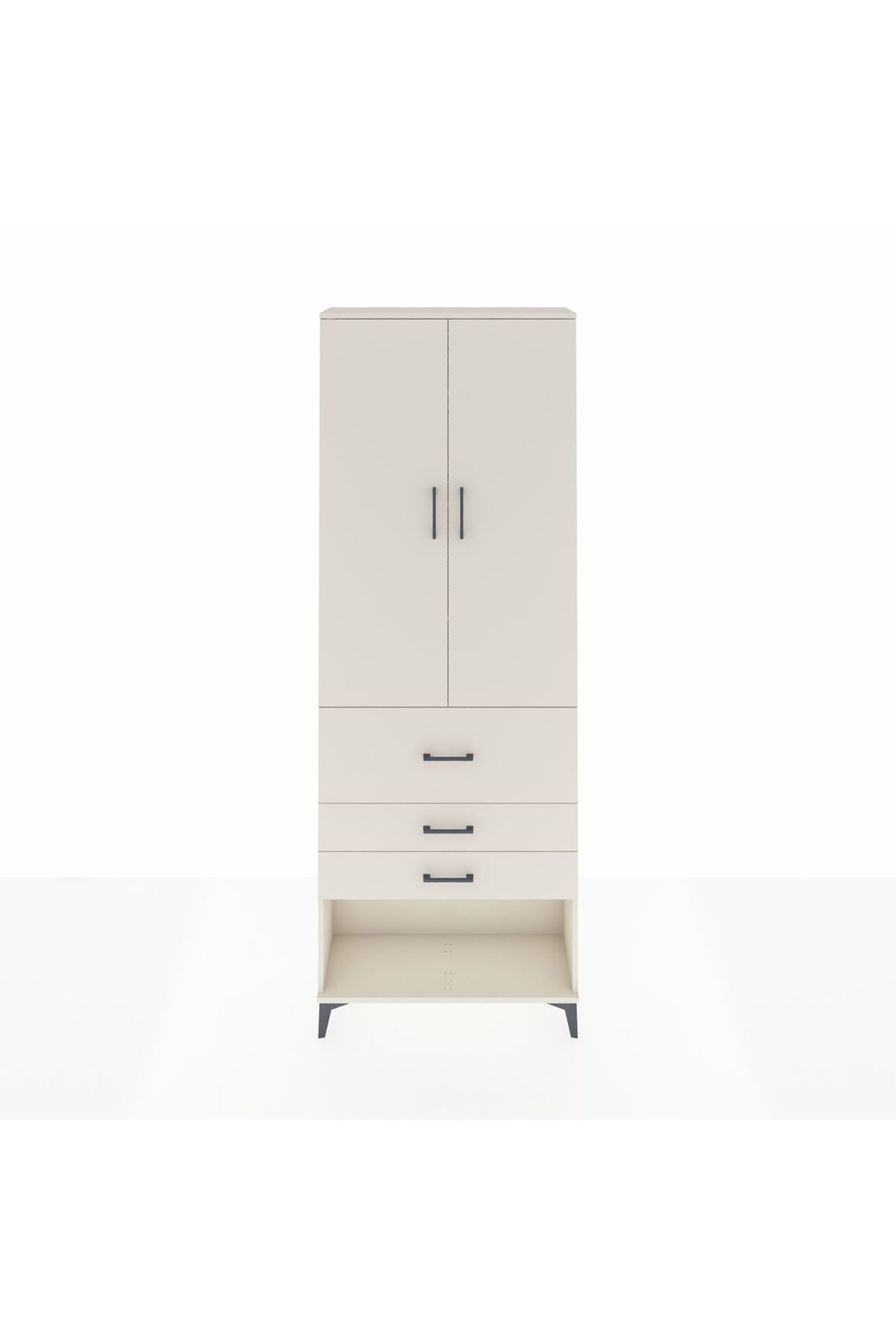 Arges Dolap 4 Raflı 3 Çekmeceli 2 Kapaklı 88x30x243 - S33M087V1A
