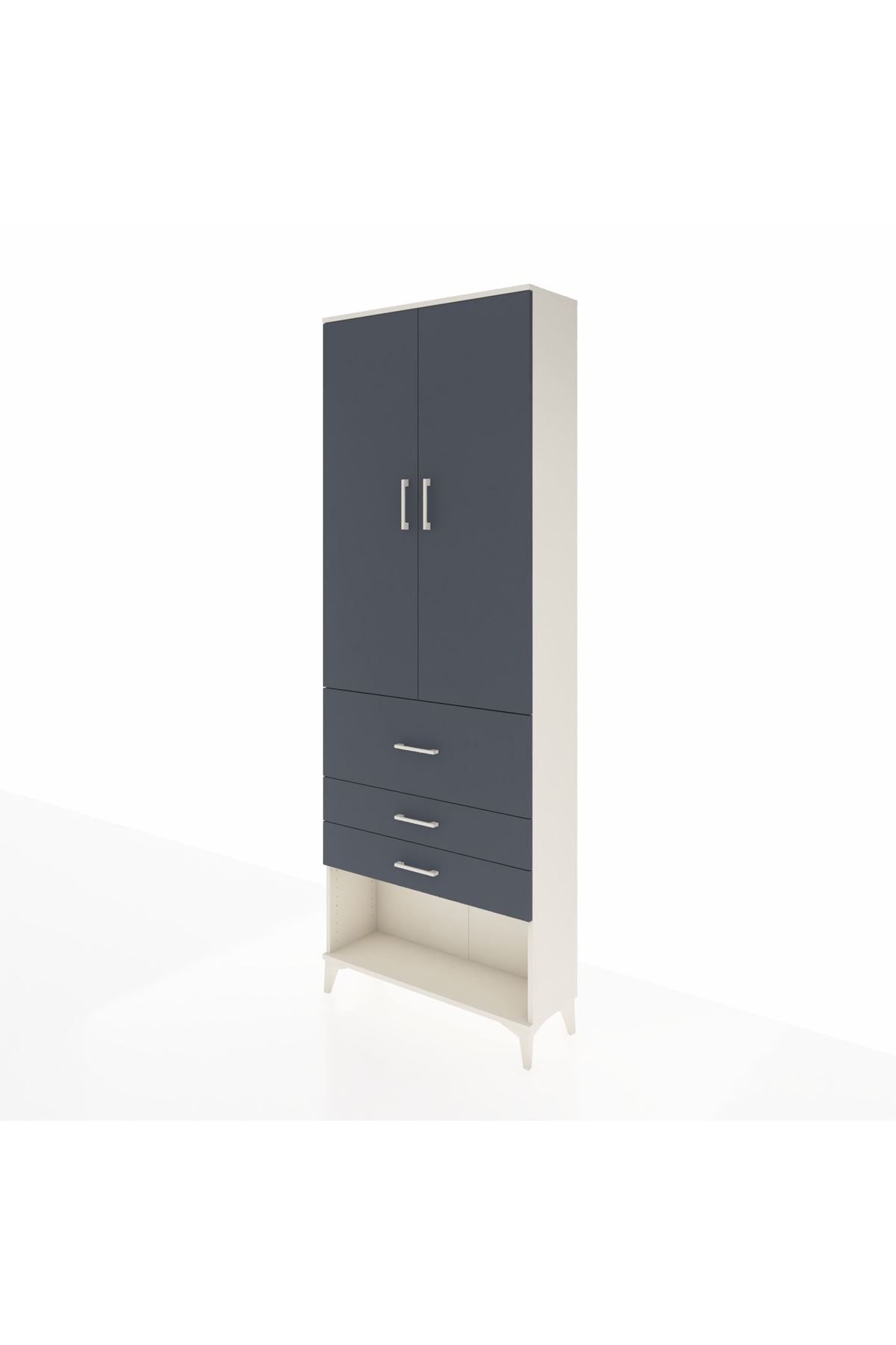 Arges Dolap 4 Raflı 3 Çekmeceli 2 Kapaklı 88x30x243 - S33M087V2A