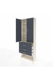 Arges Dolap 4 Raflı 3 Çekmeceli 2 Kapaklı 88x30x243 - S33M087V2A