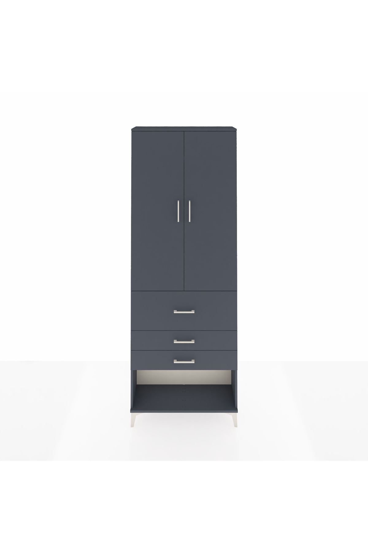 Arges Dolap 4 Raflı 3 Çekmeceli 2 Kapaklı 88x30x243 - S33M087V5A