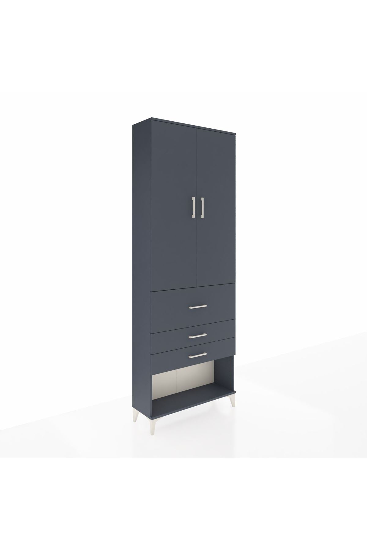 Arges Dolap 4 Raflı 3 Çekmeceli 2 Kapaklı 88x30x243 - S33M087V5A