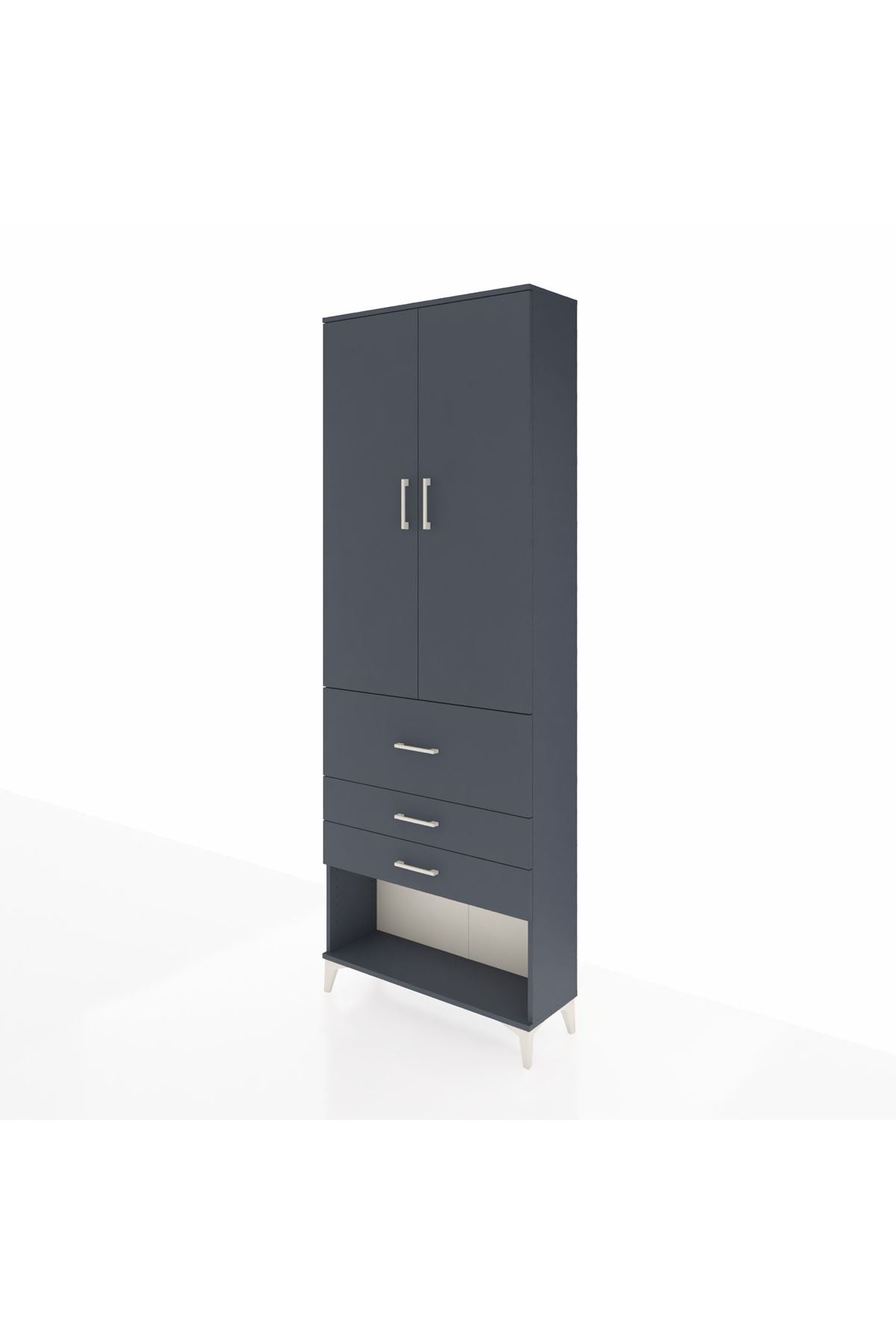 Arges Dolap 4 Raflı 3 Çekmeceli 2 Kapaklı 88x30x243 - S33M087V5A