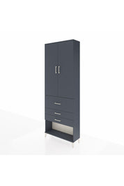 Arges Dolap 4 Raflı 3 Çekmeceli 2 Kapaklı 88x30x243 - S33M087V5A