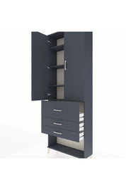 Arges Dolap 4 Raflı 3 Çekmeceli 2 Kapaklı 88x30x243 - S33M087V5A
