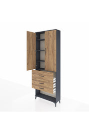 Arges Dolap 4 Raflı 3 Çekmeceli 2 Kapaklı 88x30x243 - S33M087V6A