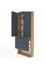 Arges Dolap 4 Raflı 3 Çekmeceli 2 Kapaklı 88x30x243 - S33M087V8A