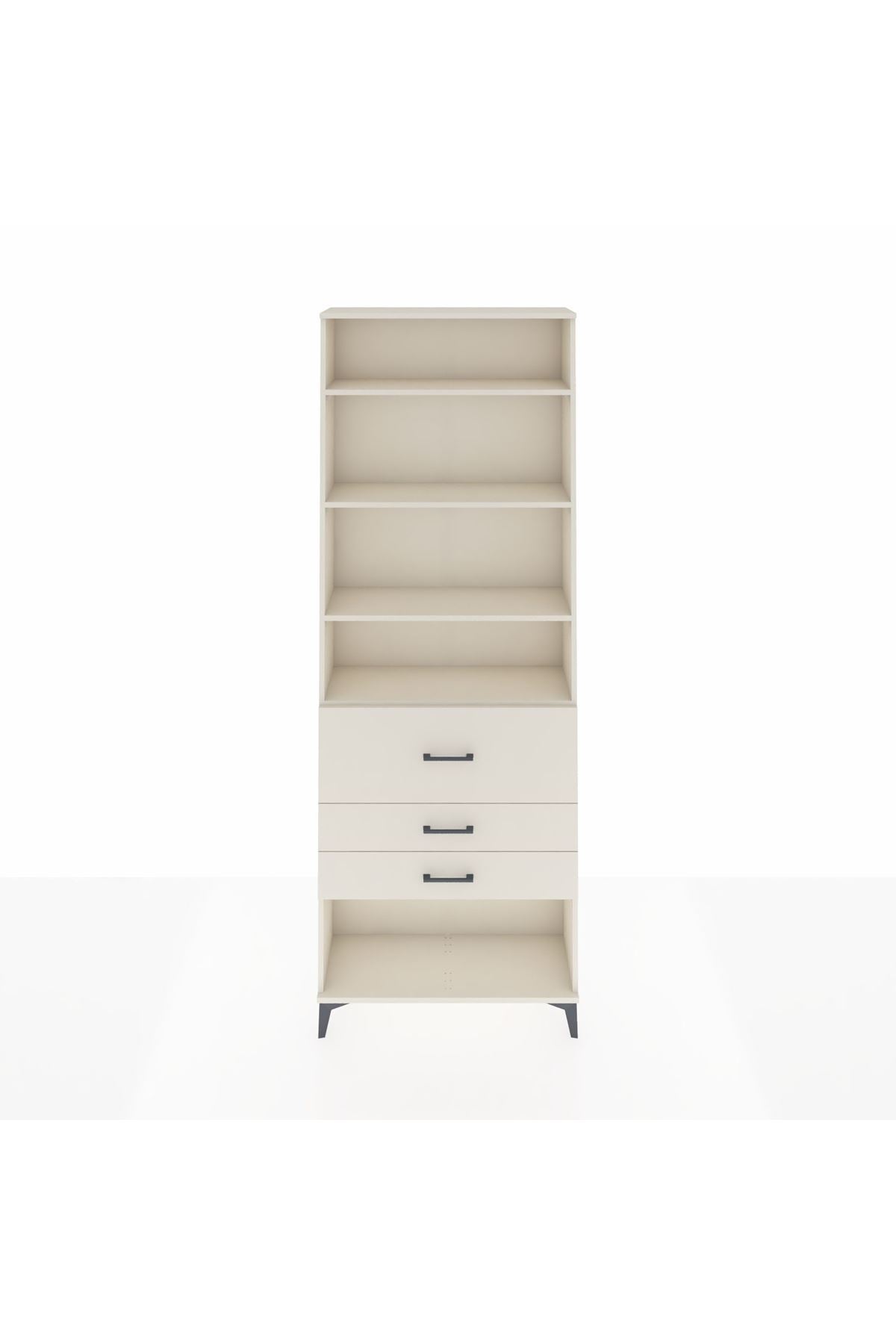 Arges Dolap 4 Raflı 3 Çekmeceli 88x30x243 - S33M088V1A