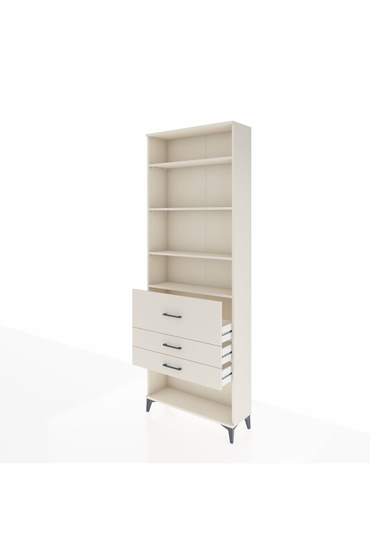 Arges Dolap 4 Raflı 3 Çekmeceli 88x30x243 - S33M088V1A