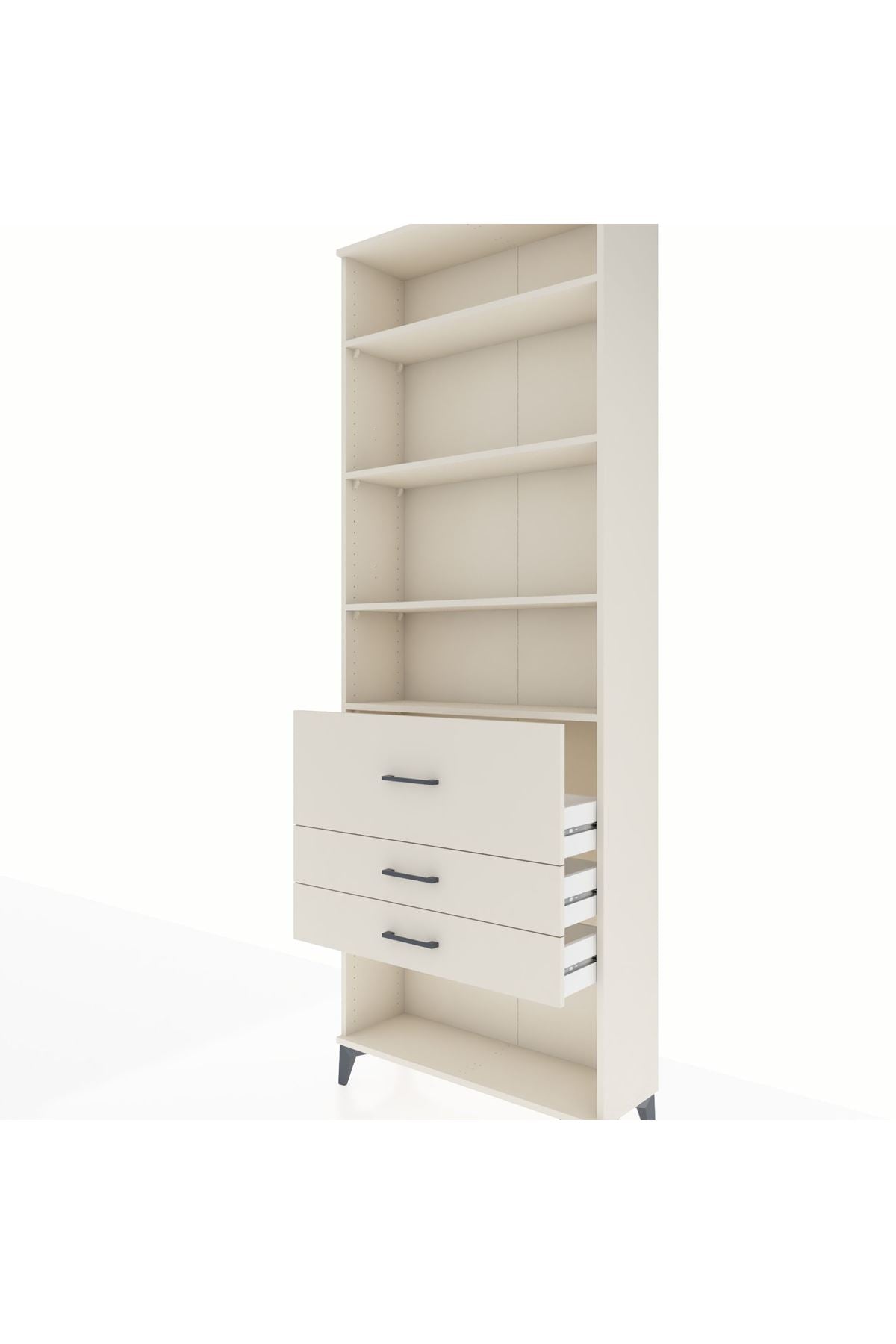 Arges Dolap 4 Raflı 3 Çekmeceli 88x30x243 - S33M088V1A
