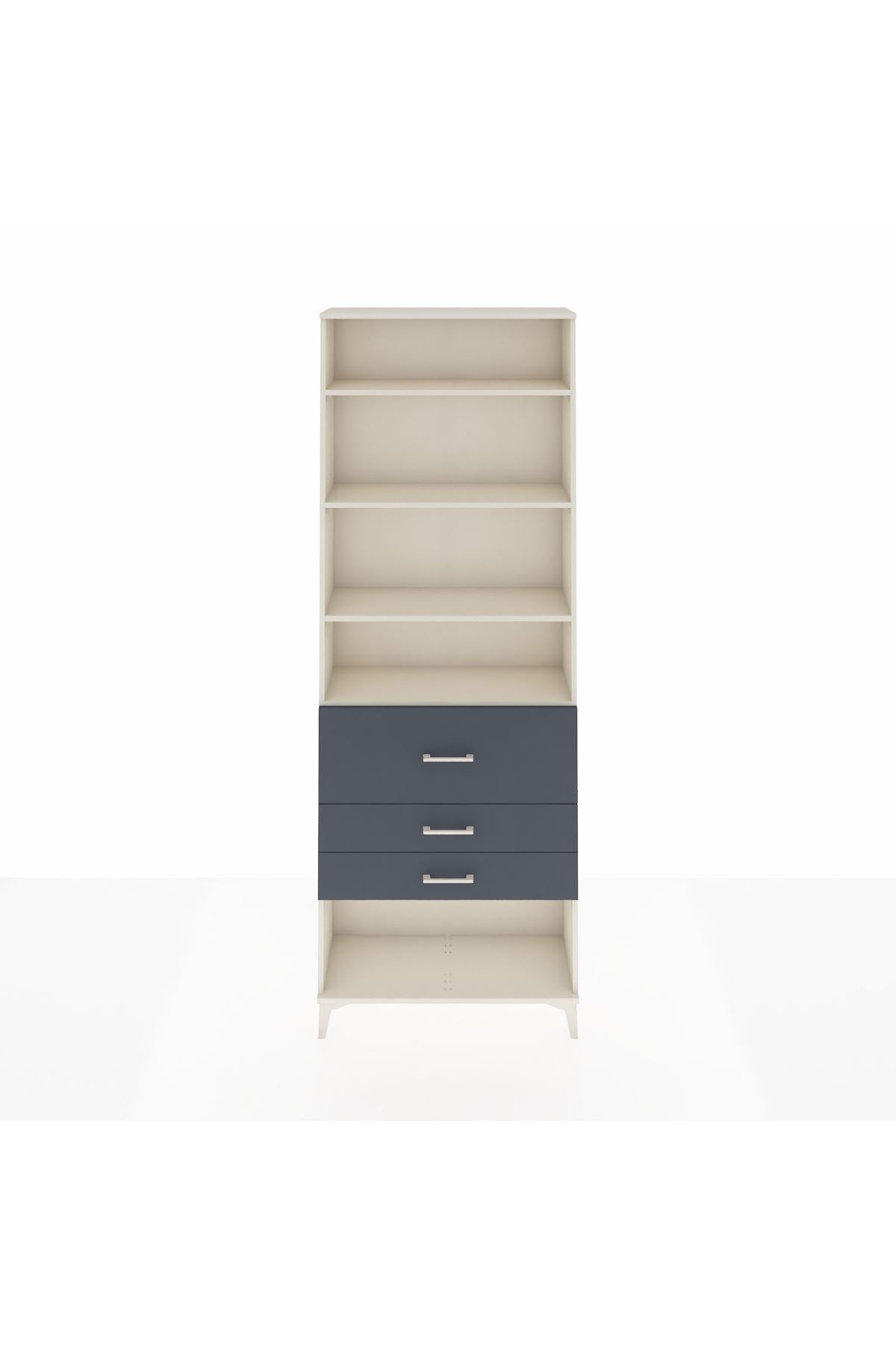 Arges Dolap 4 Raflı 3 Çekmeceli 88x30x243 - S33M088V2A