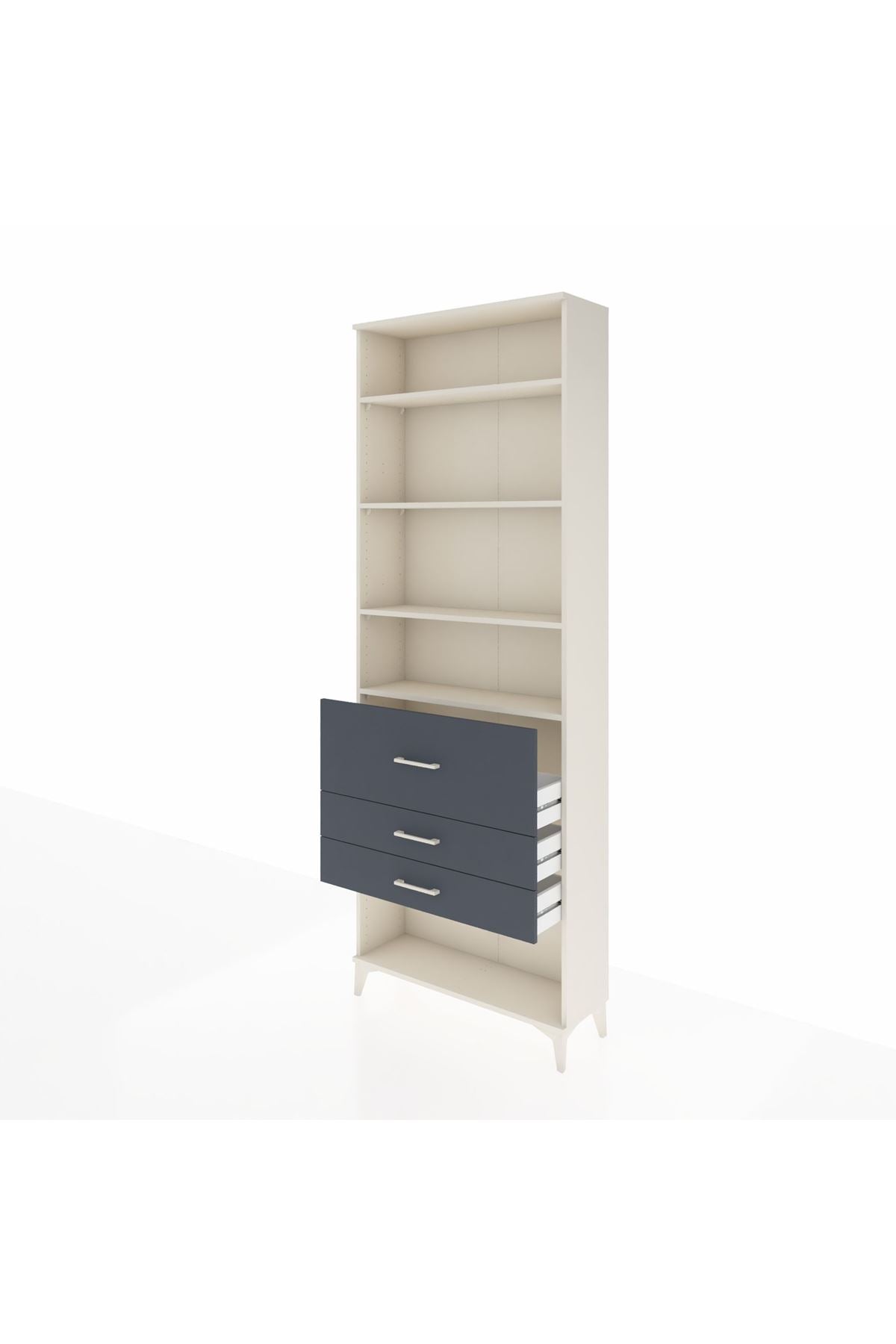 Arges Dolap 4 Raflı 3 Çekmeceli 88x30x243 - S33M088V2A