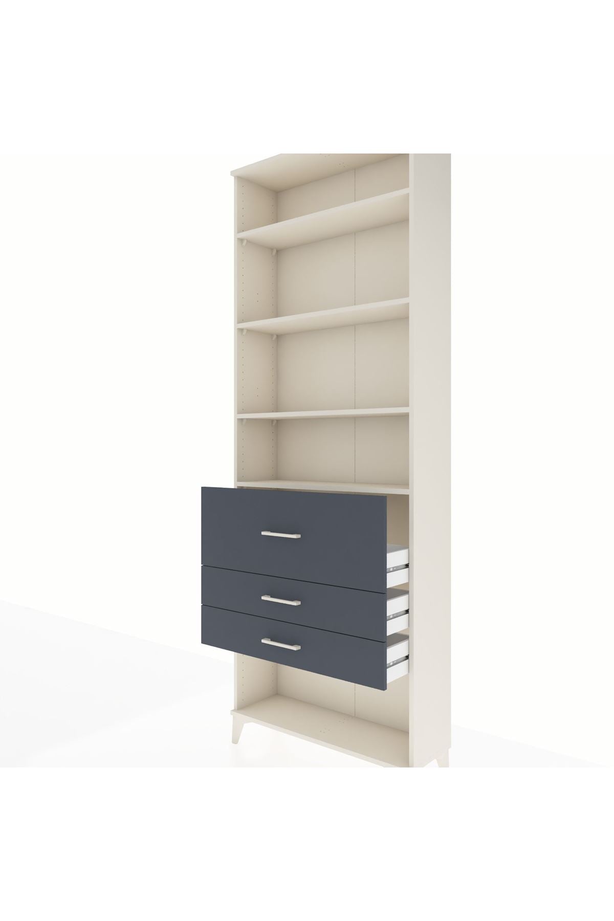 Arges Dolap 4 Raflı 3 Çekmeceli 88x30x243 - S33M088V2A