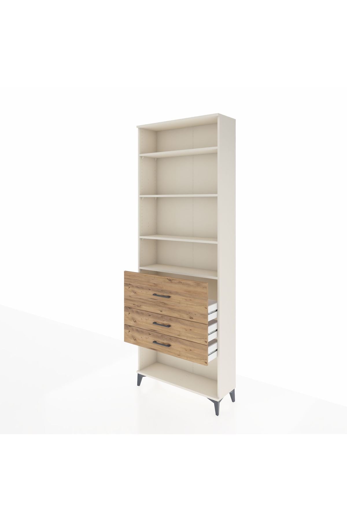 Arges Dolap 4 Raflı 3 Çekmeceli 88x30x243 - S33M088V3A