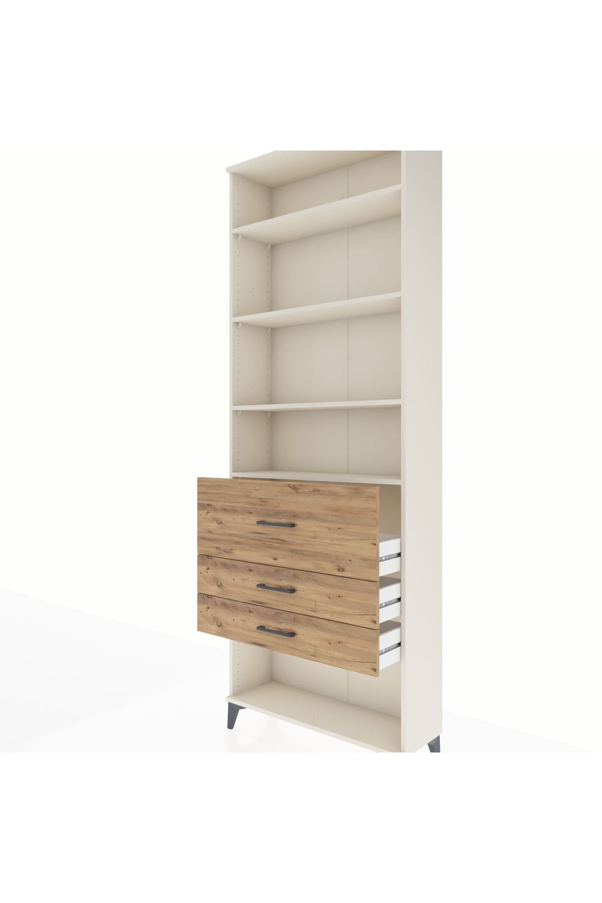 Arges Dolap 4 Raflı 3 Çekmeceli 88x30x243 - S33M088V3A
