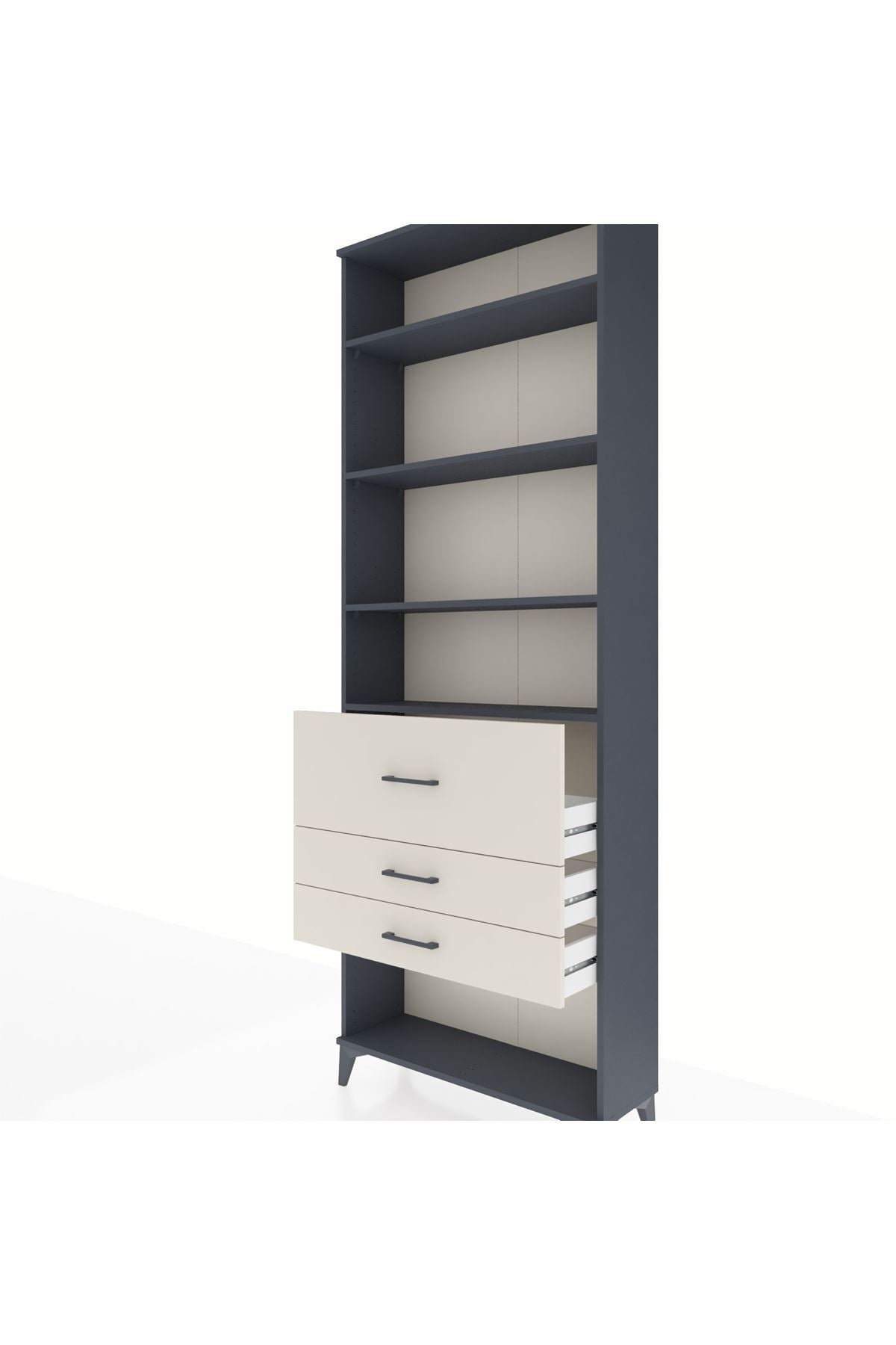 Arges Dolap 4 Raflı 3 Çekmeceli 88x30x243 - S33M088V4A