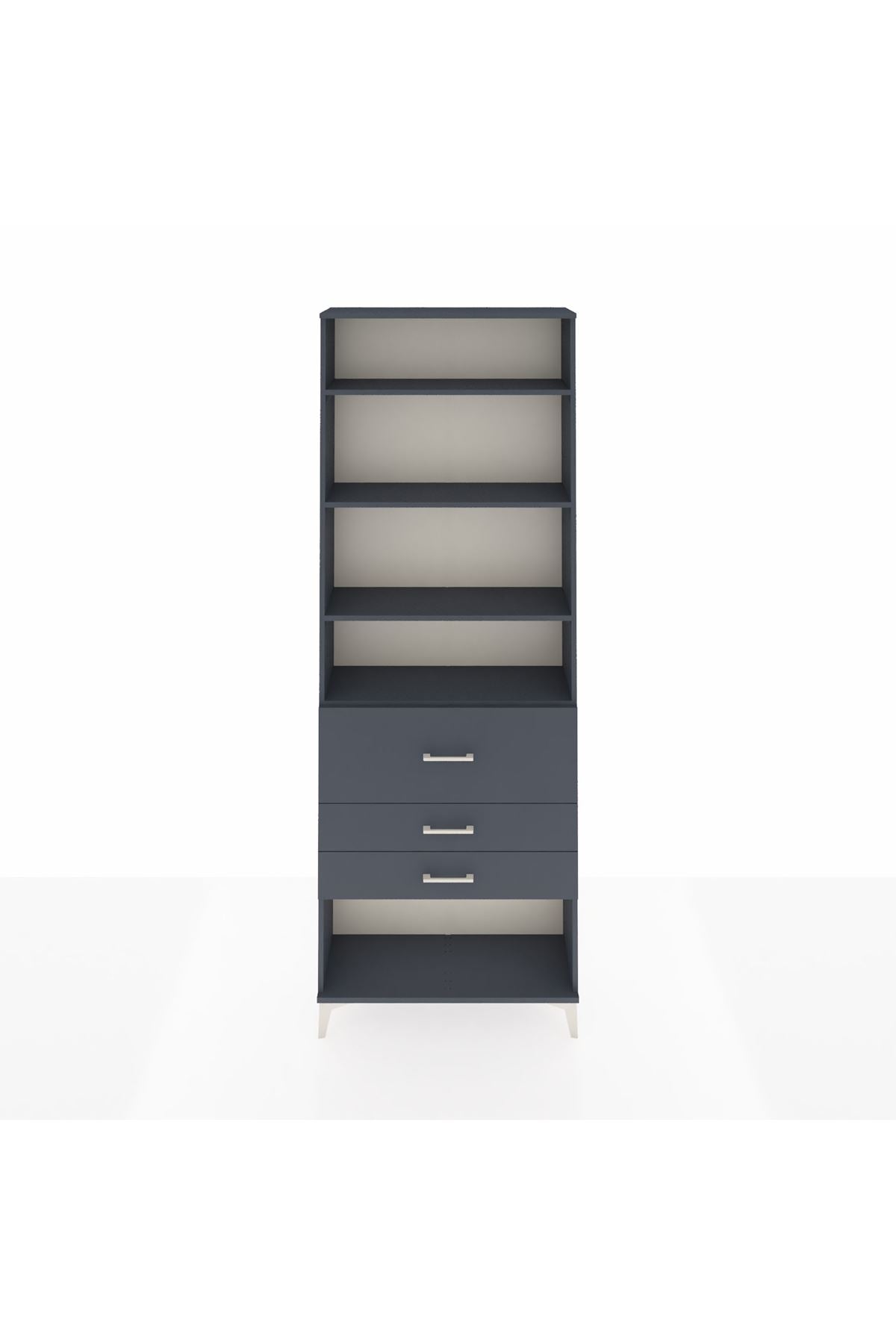 Arges Dolap 4 Raflı 3 Çekmeceli 88x30x243 - S33M088V5A