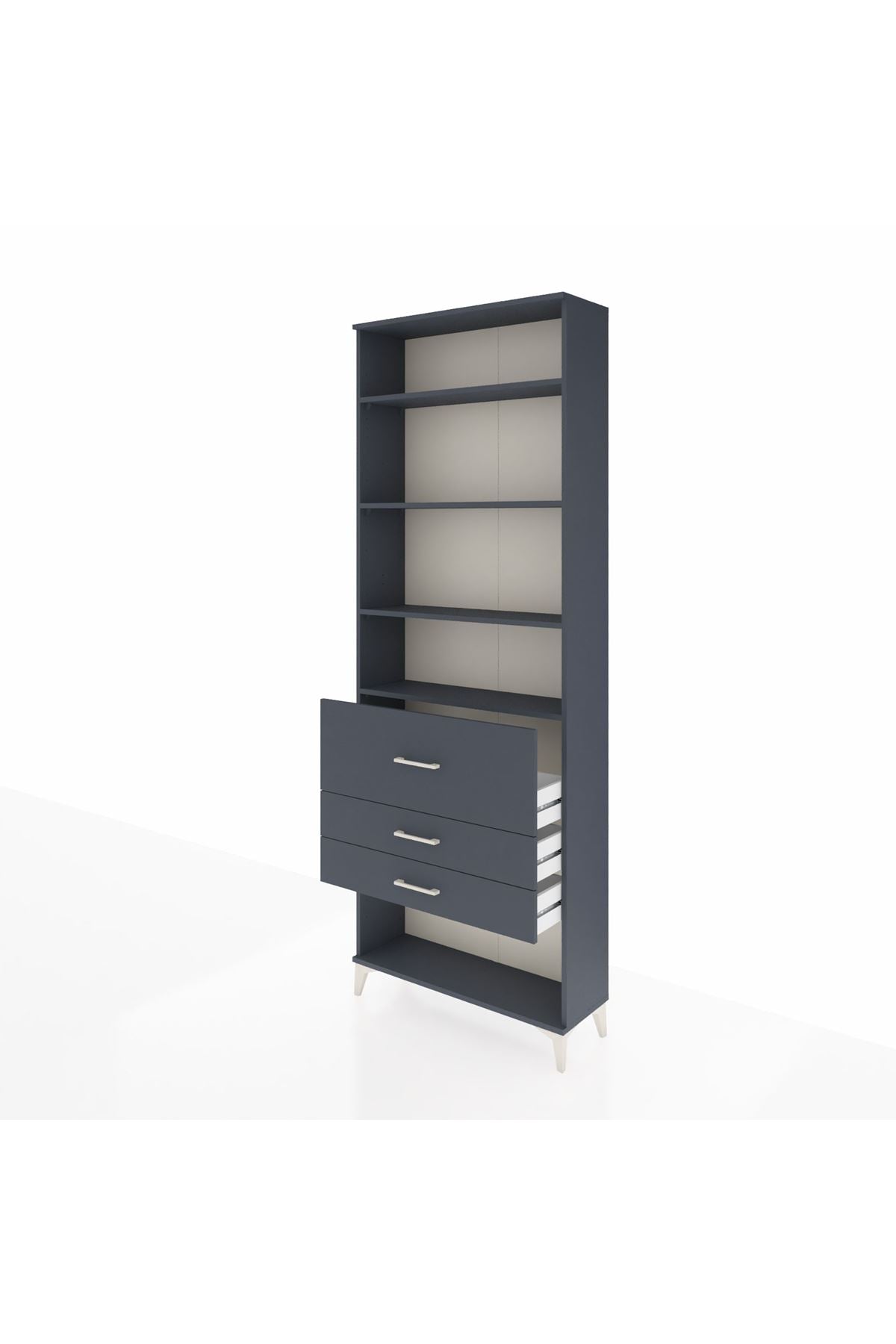 Arges Dolap 4 Raflı 3 Çekmeceli 88x30x243 - S33M088V5A