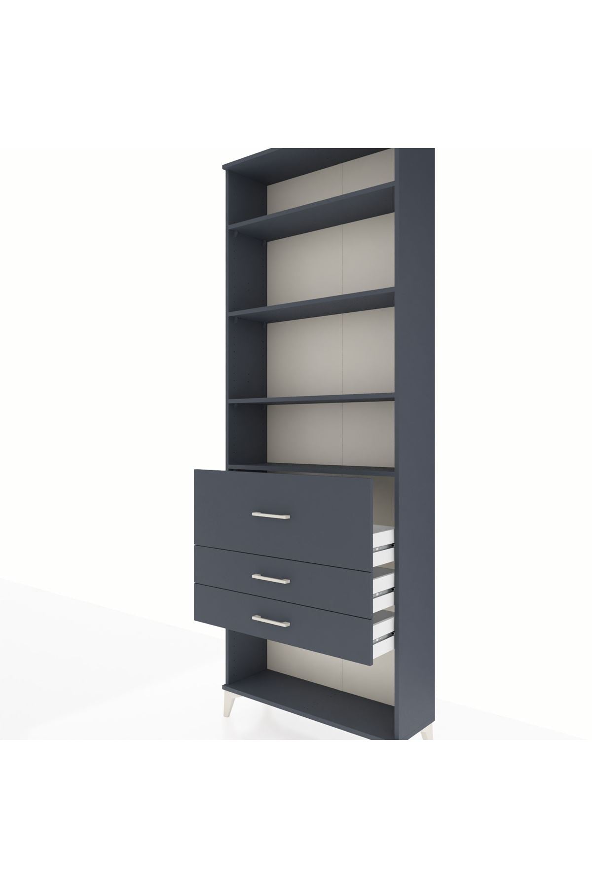 Arges Dolap 4 Raflı 3 Çekmeceli 88x30x243 - S33M088V5A
