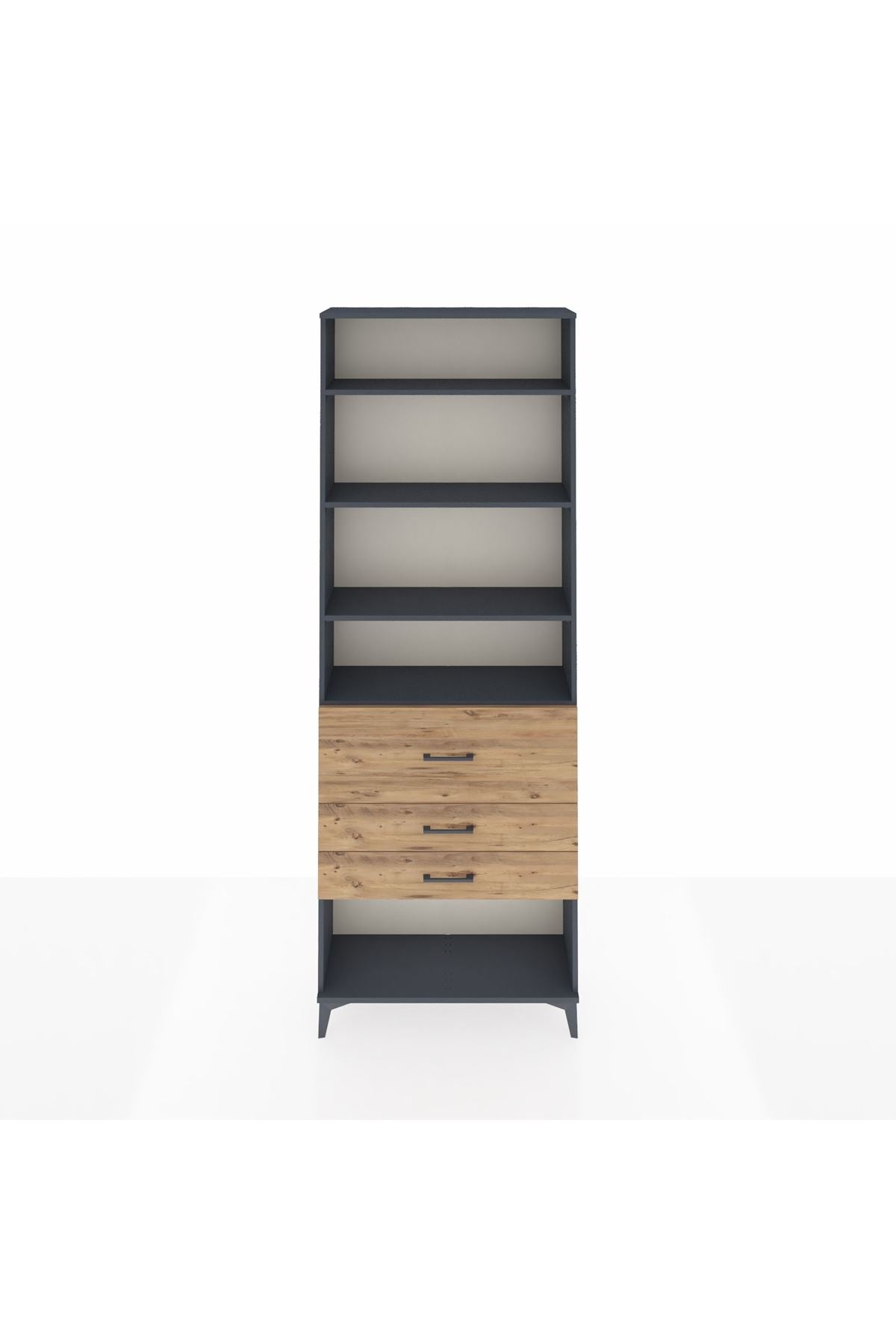 Arges Dolap 4 Raflı 3 Çekmeceli 88x30x243 - S33M088V6A