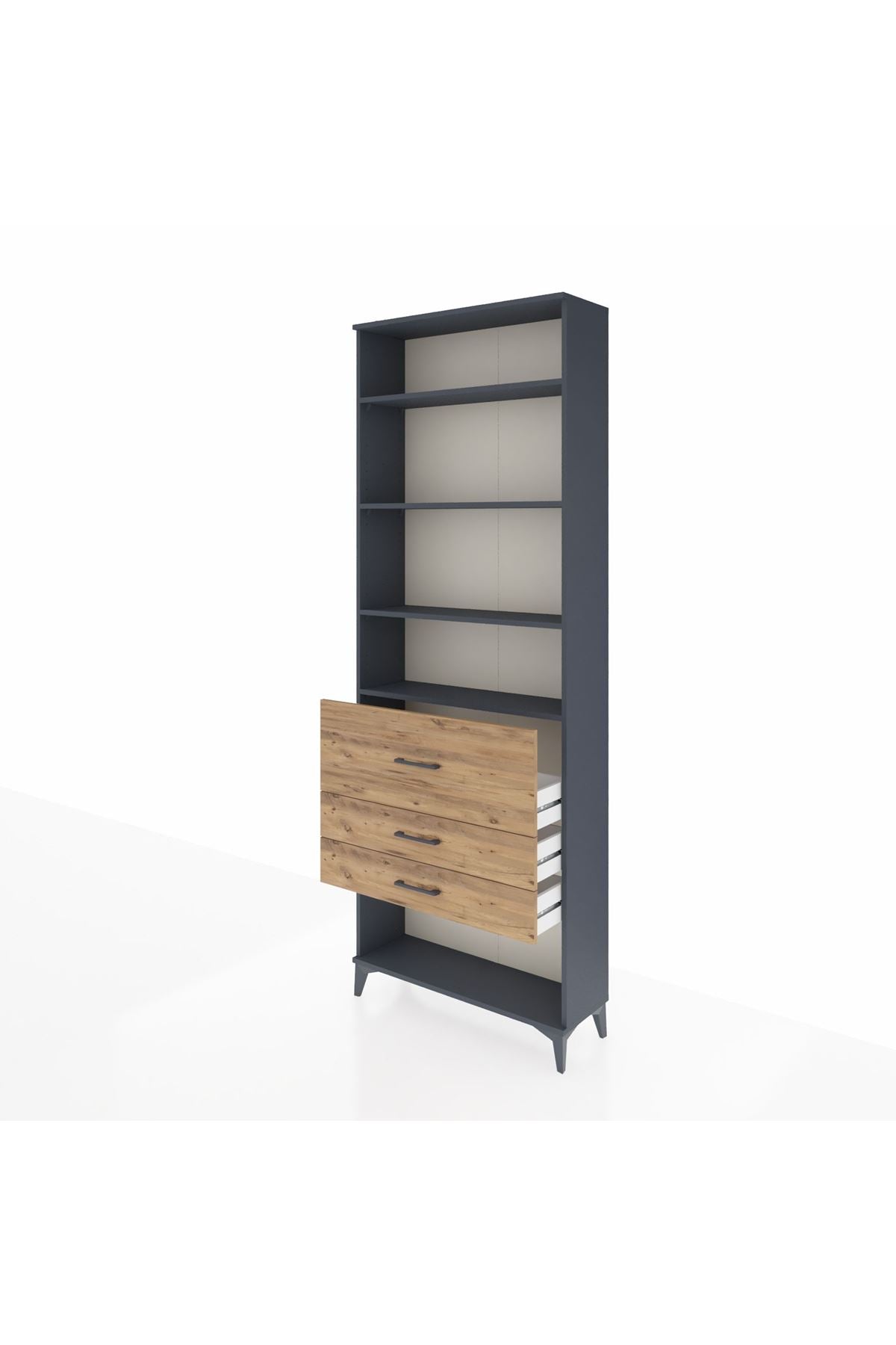 Arges Dolap 4 Raflı 3 Çekmeceli 88x30x243 - S33M088V6A