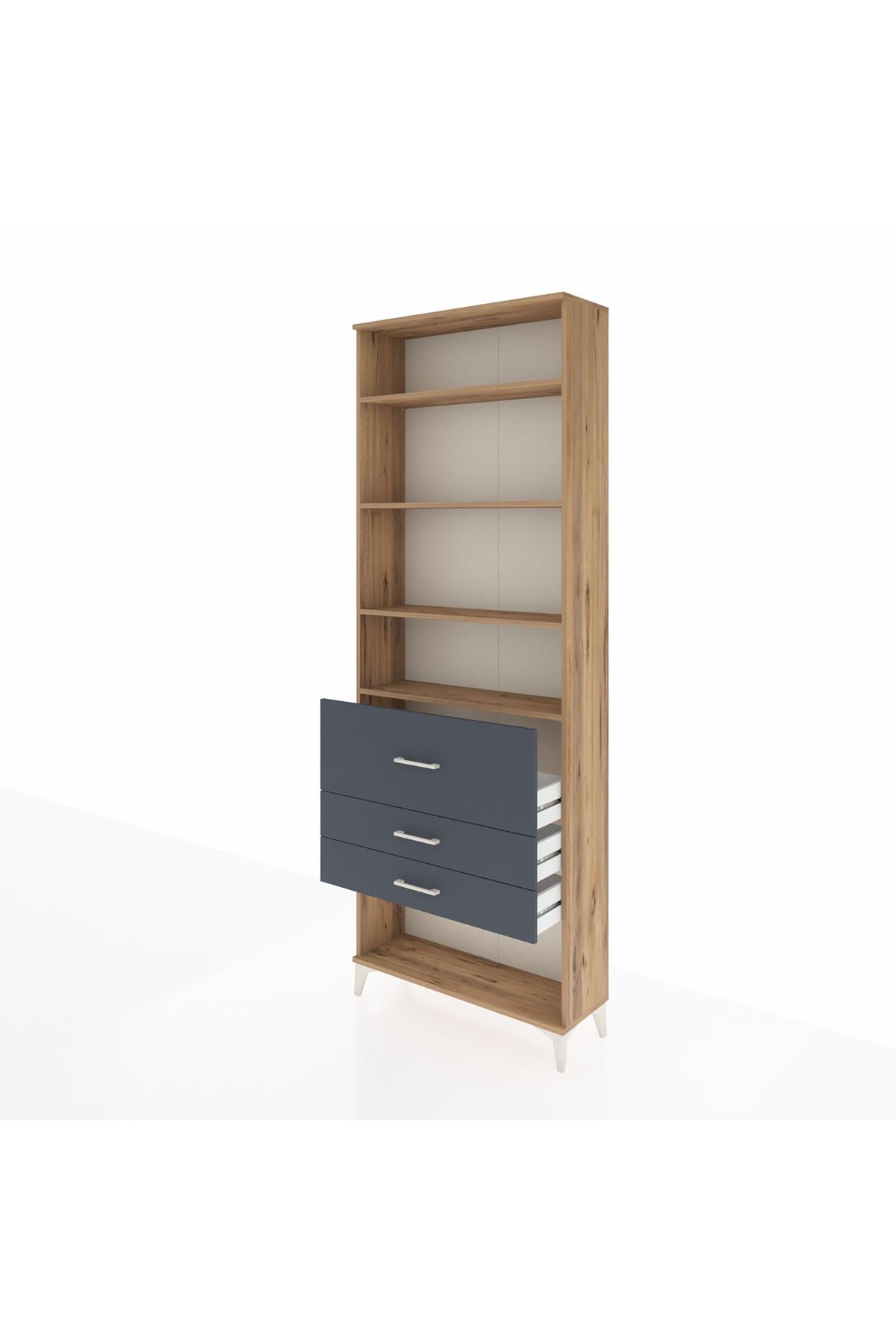 Arges Dolap 4 Raflı 3 Çekmeceli 88x30x243 - S33M088V8A