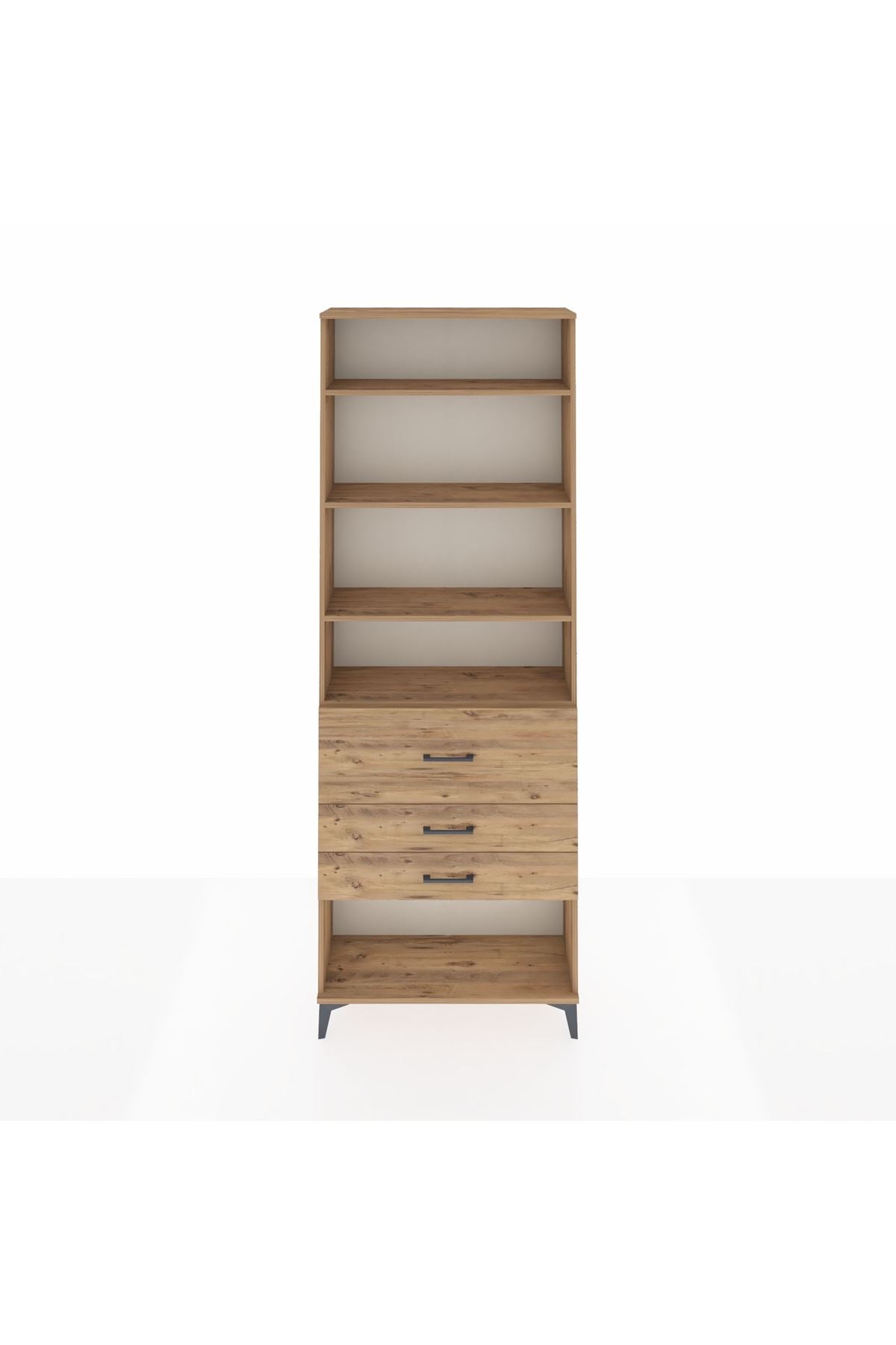 Arges Dolap 4 Raflı 3 Çekmeceli 88x30x243 - S33M088V9A