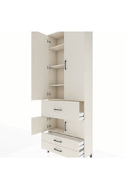 Arges Dolap 5 Raflı 3 Çekmeceli 4 Kapaklı 88x30x243 - S33M089V1A