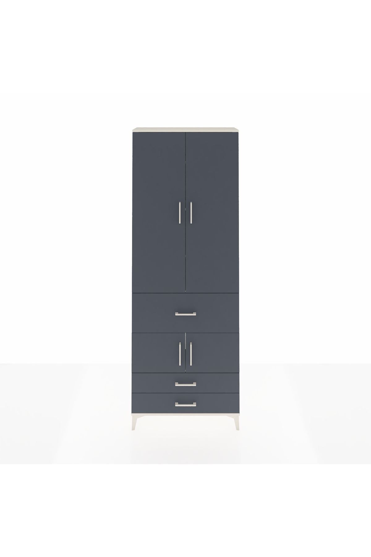 Arges Dolap 5 Raflı 3 Çekmeceli 4 Kapaklı 88x30x243 - S33M089V2A