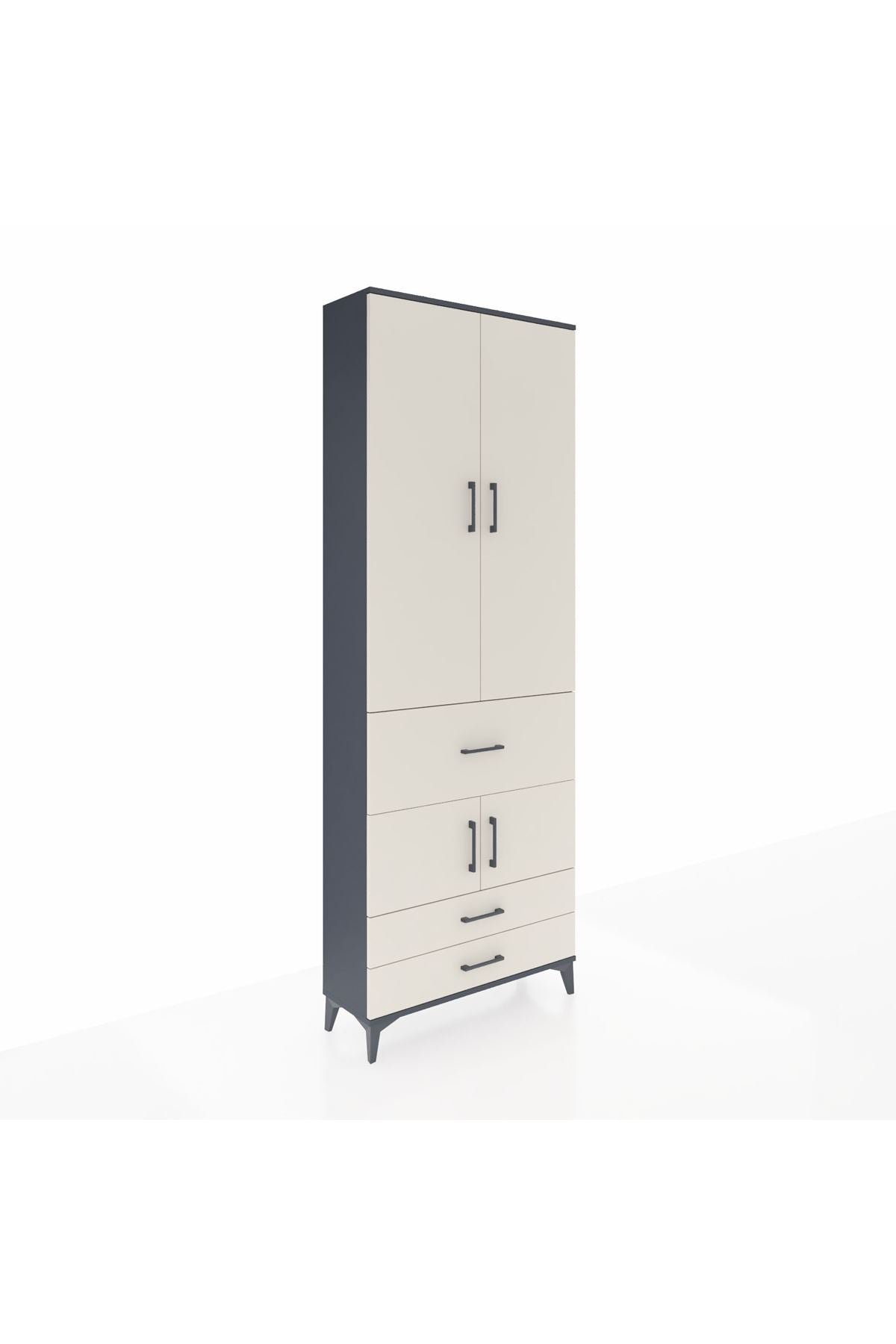 Arges Dolap 5 Raflı 3 Çekmeceli 4 Kapaklı 88x30x243 - S33M089V4A