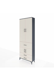Arges Dolap 5 Raflı 3 Çekmeceli 4 Kapaklı 88x30x243 - S33M089V4A
