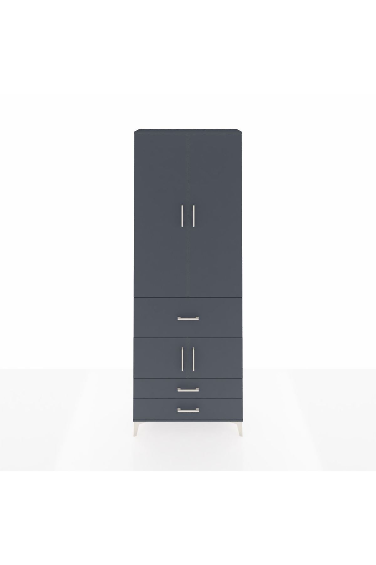 Arges Dolap 5 Raflı 3 Çekmeceli 4 Kapaklı 88x30x243 - S33M089V5A
