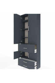 Arges Dolap 5 Raflı 3 Çekmeceli 4 Kapaklı 88x30x243 - S33M089V5A
