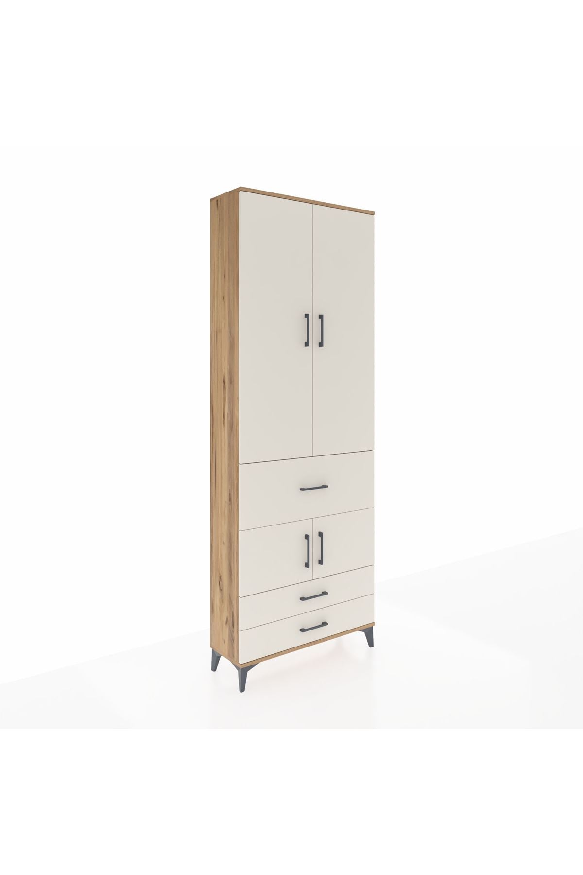 Arges Dolap 5 Raflı 3 Çekmeceli 4 Kapaklı 88x30x243 - S33M089V7A