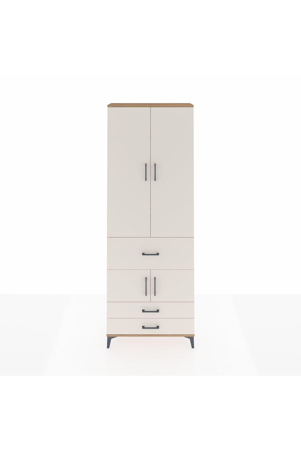 Arges Dolap 5 Raflı 3 Çekmeceli 4 Kapaklı 88x30x243 - S33M089V7A