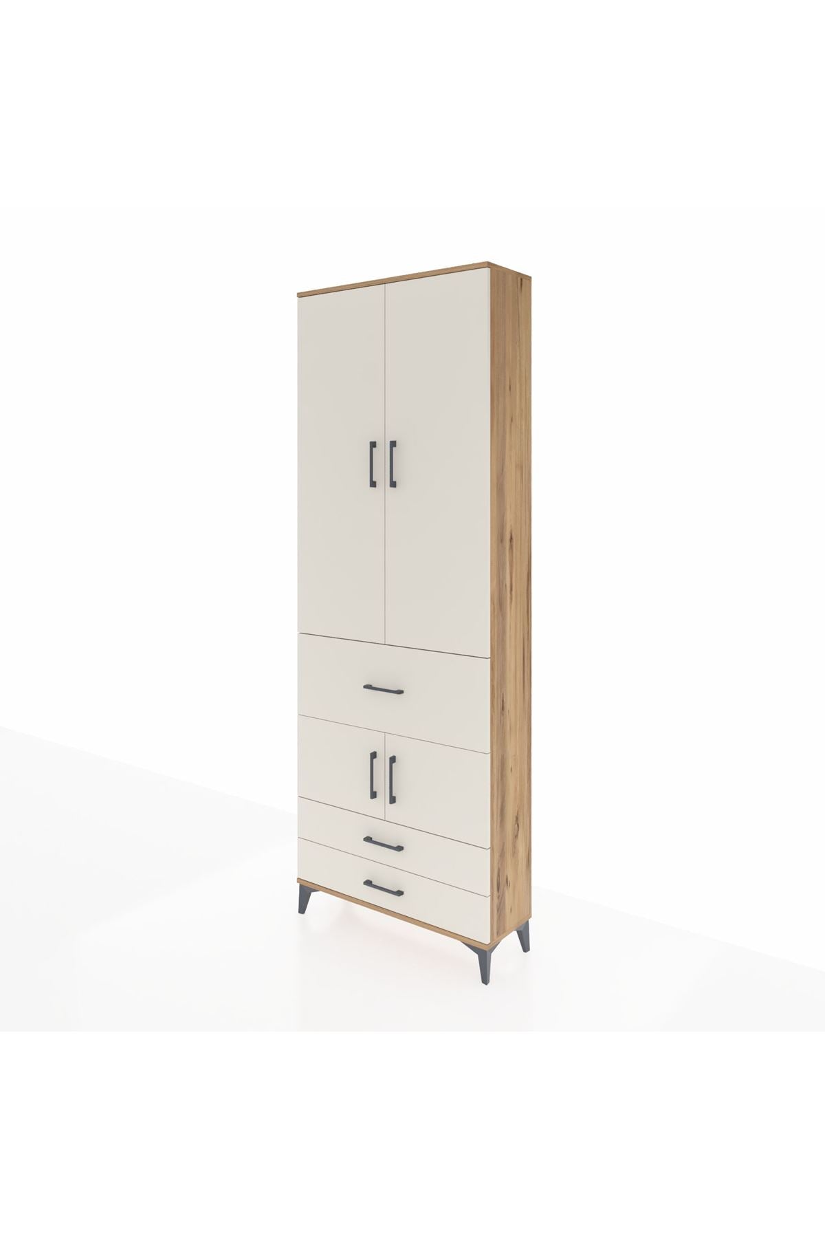 Arges Dolap 5 Raflı 3 Çekmeceli 4 Kapaklı 88x30x243 - S33M089V7A