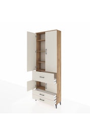 Arges Dolap 5 Raflı 3 Çekmeceli 4 Kapaklı 88x30x243 - S33M089V7A