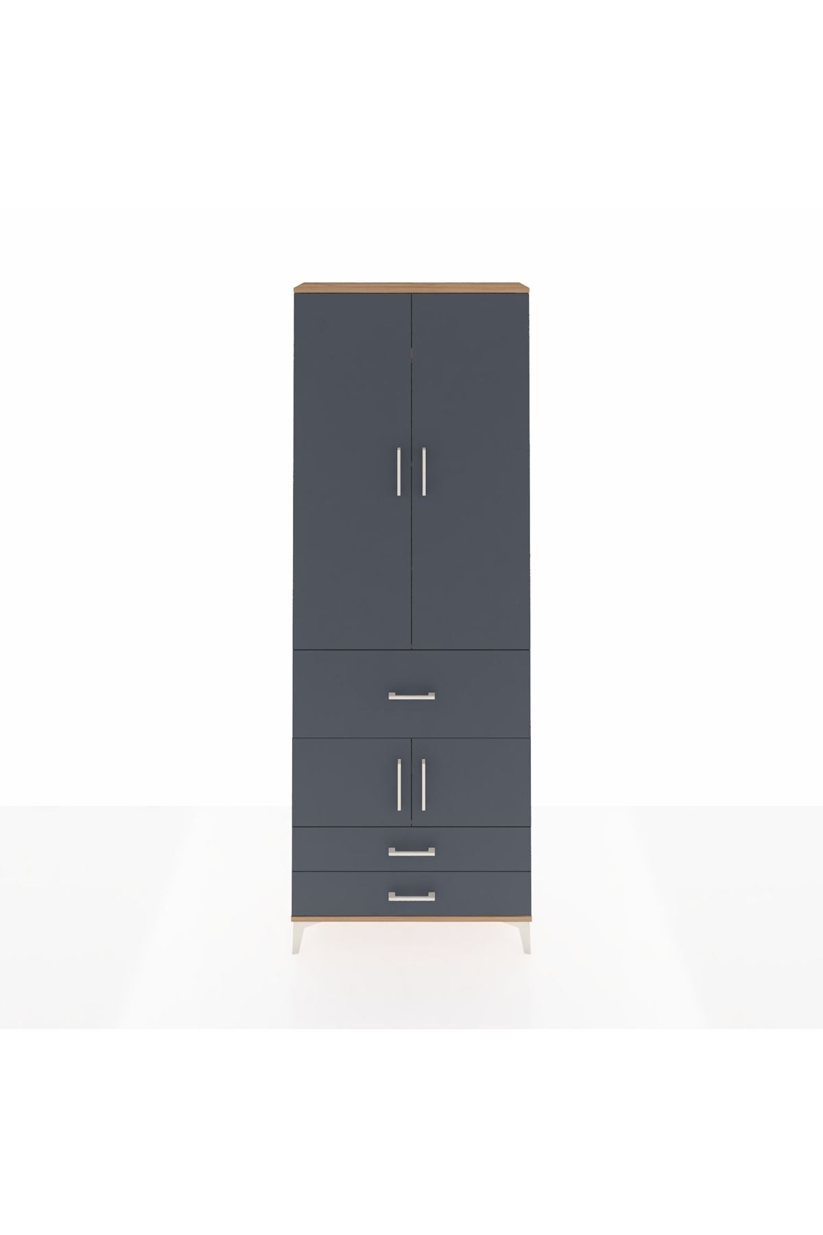 Arges Dolap 5 Raflı 3 Çekmeceli 4 Kapaklı 88x30x243 - S33M089V8A