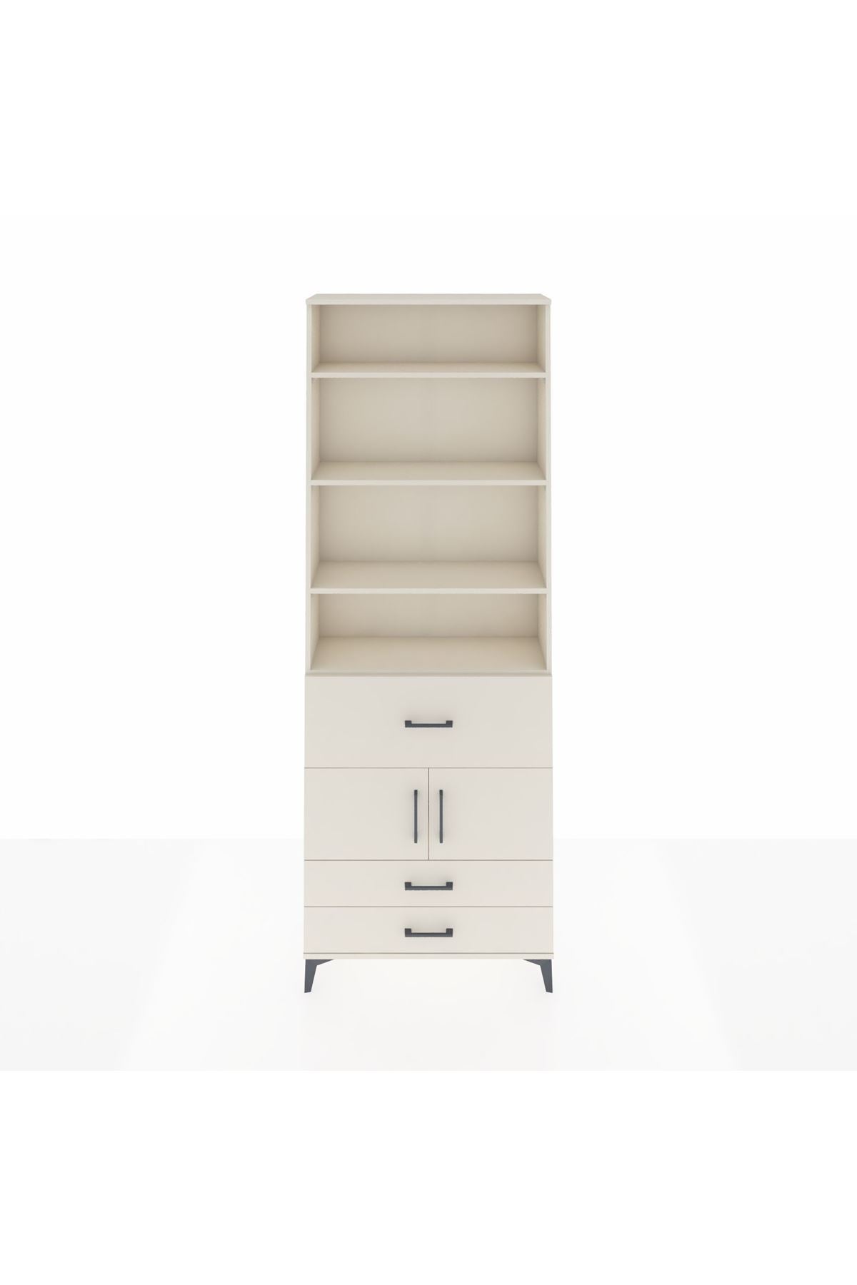 Arges Dolap 5 Raflı 3 Çekmeceli 2 Kapaklı 88x30x243 - S33M090V1A