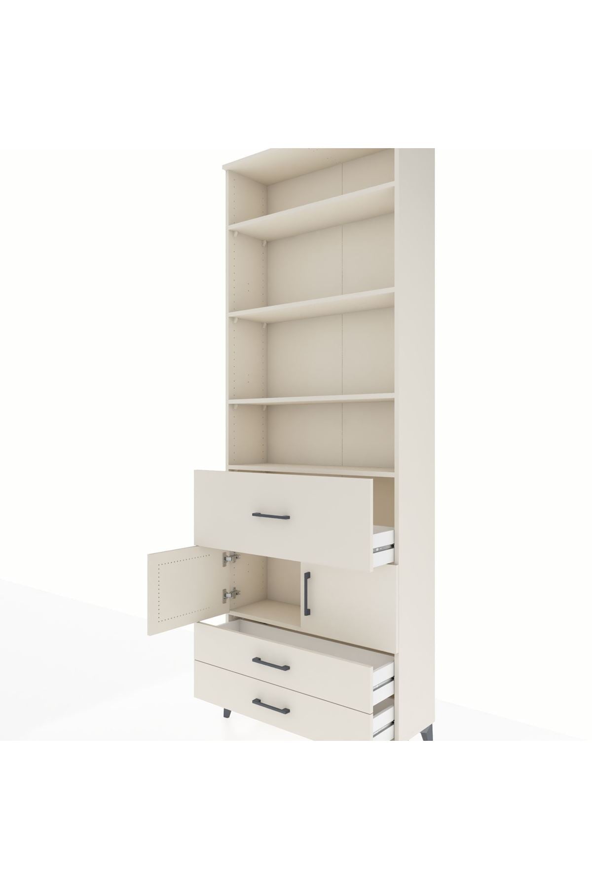 Arges Dolap 5 Raflı 3 Çekmeceli 2 Kapaklı 88x30x243 - S33M090V1A