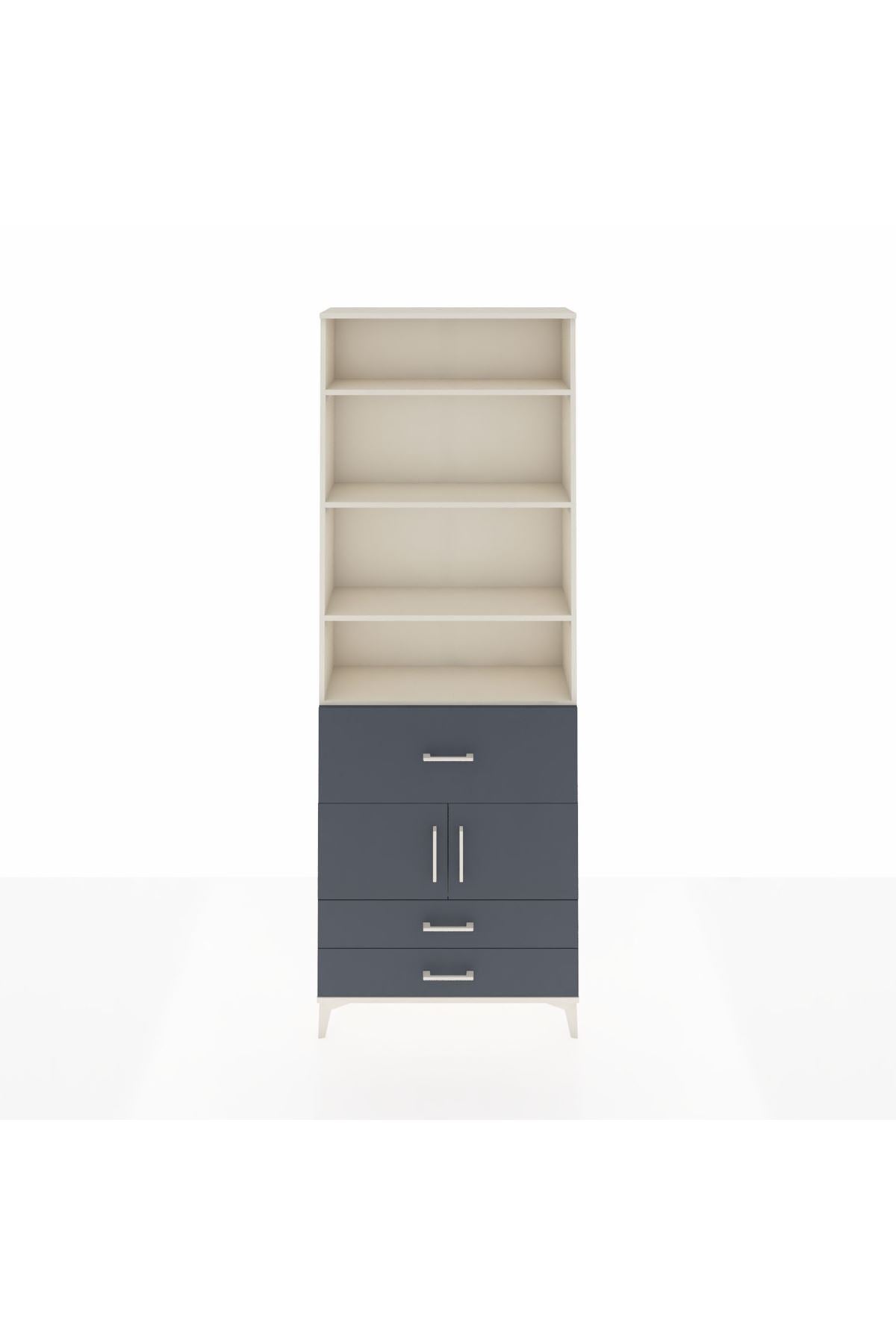 Arges Dolap 5 Raflı 3 Çekmeceli 2 Kapaklı 88x30x243 - S33M090V2A