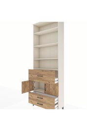 Arges Dolap 5 Raflı 3 Çekmeceli 2 Kapaklı 88x30x243 - S33M090V3A