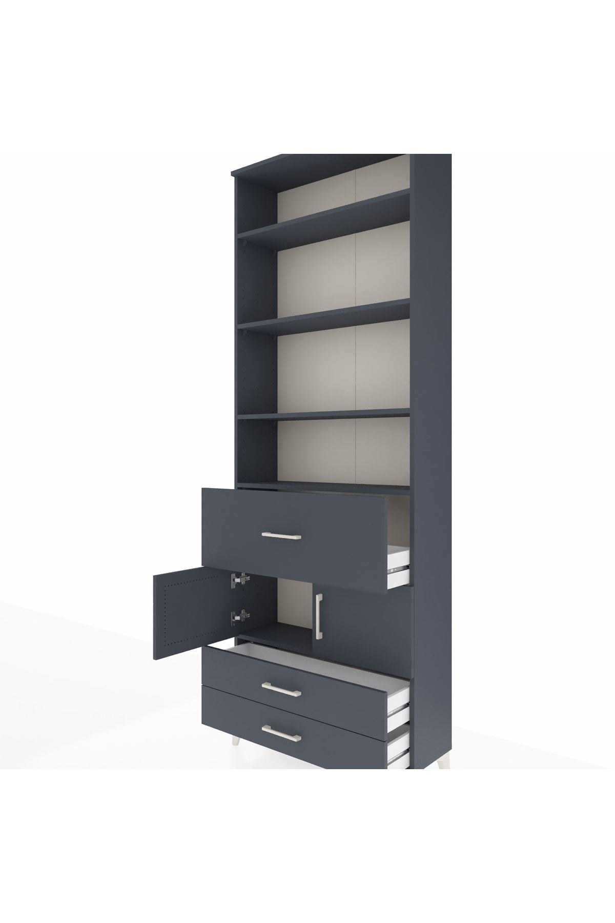 Arges Dolap 5 Raflı 3 Çekmeceli 2 Kapaklı 88x30x243 - S33M090V5A