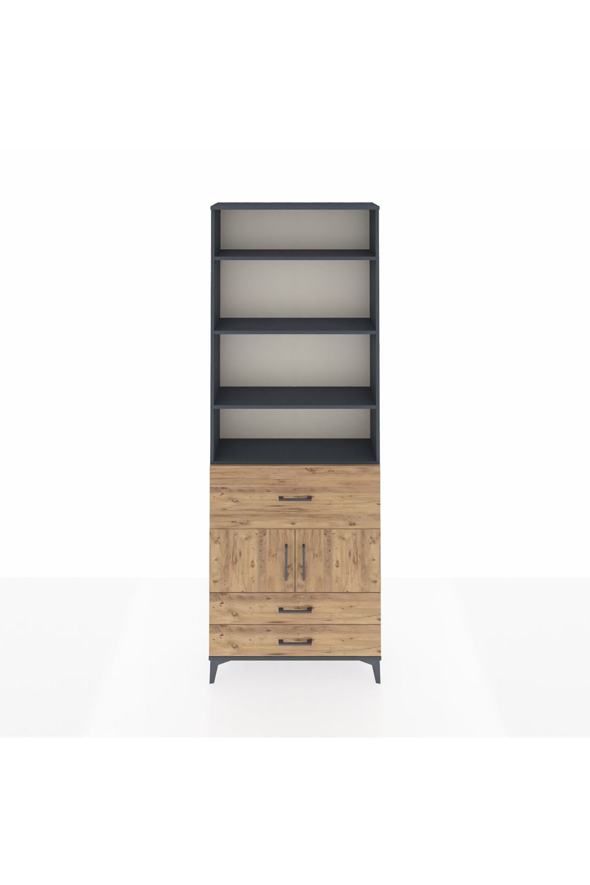 Arges Dolap 5 Raflı 3 Çekmeceli 2 Kapaklı 88x30x243 - S33M090V6A
