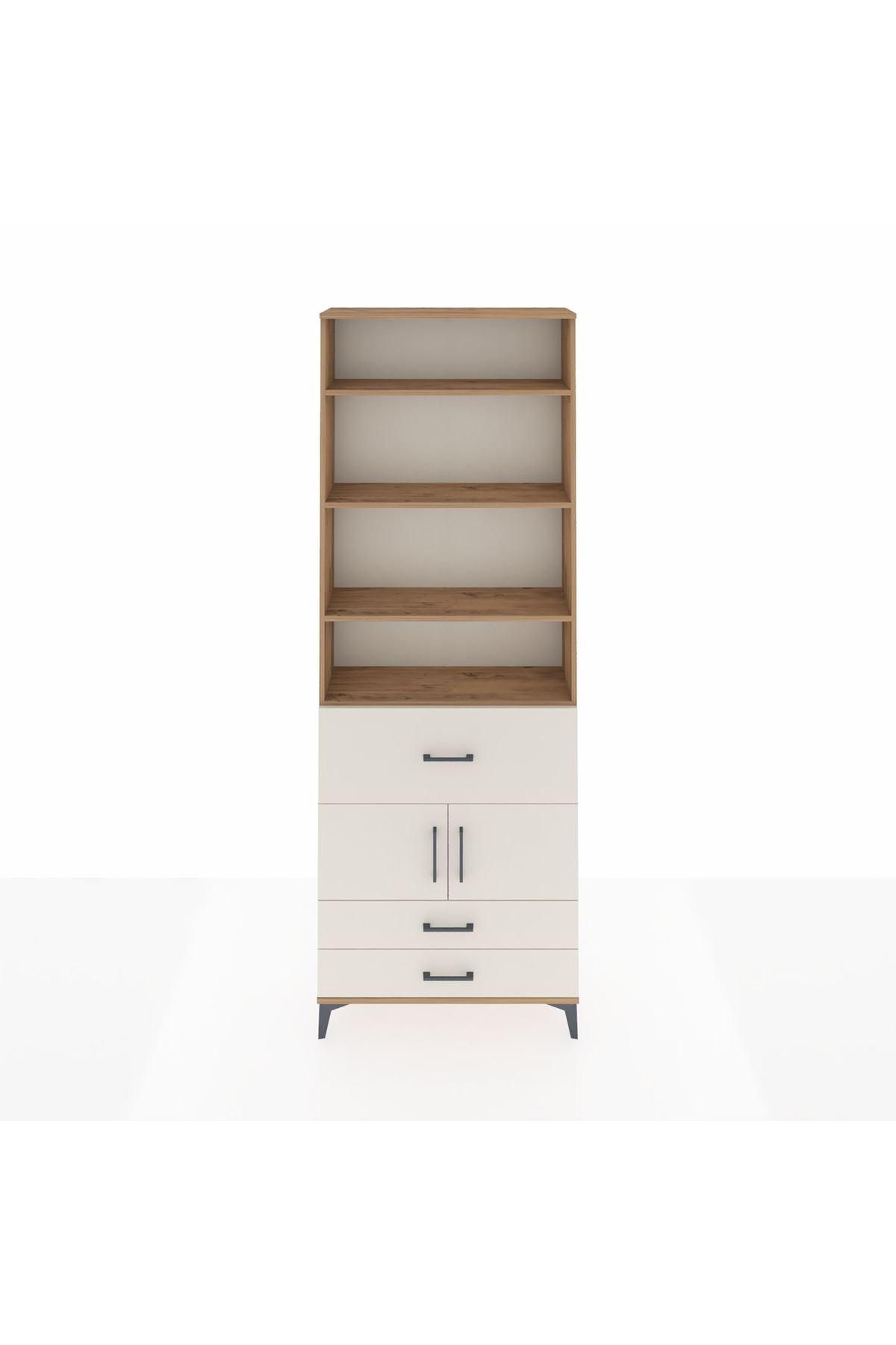 Arges Dolap 5 Raflı 3 Çekmeceli 2 Kapaklı 88x30x243 - S33M090V7A