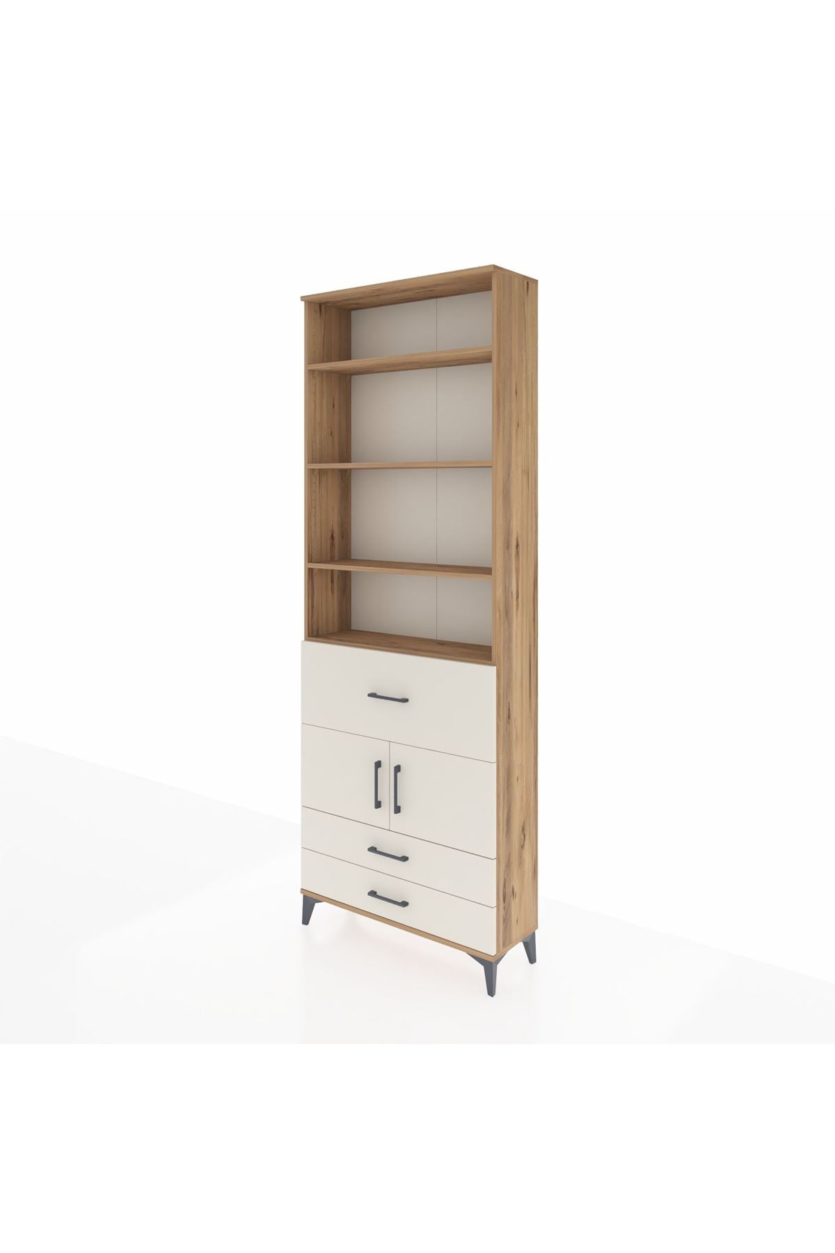 Arges Dolap 5 Raflı 3 Çekmeceli 2 Kapaklı 88x30x243 - S33M090V7A