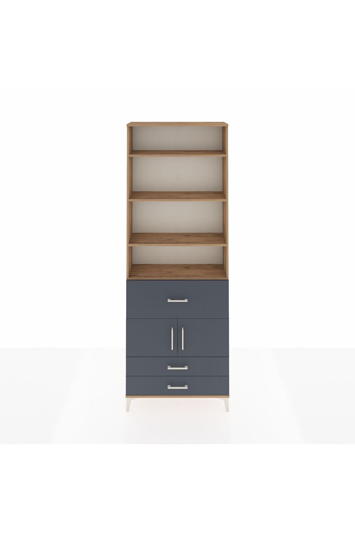Arges Dolap 5 Raflı 3 Çekmeceli 2 Kapaklı 88x30x243 - S33M090V8A