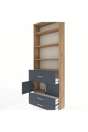 Arges Dolap 5 Raflı 3 Çekmeceli 2 Kapaklı 88x30x243 - S33M090V8A